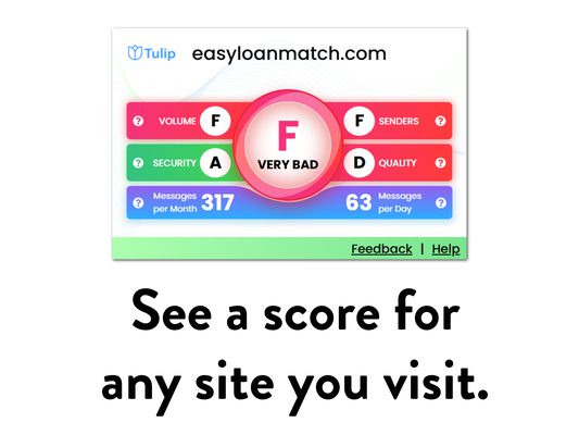 See a score for any site you visit.