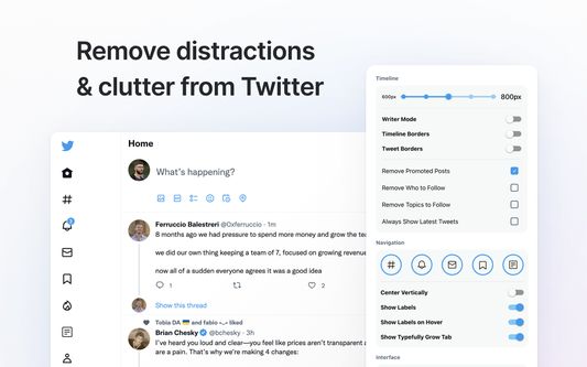 Declutter and refine your Twitter experience.